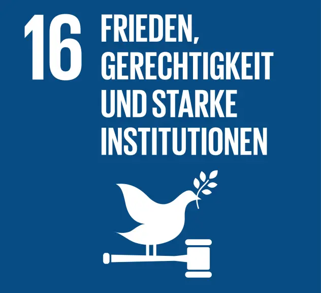 UN-Nachhaltigkeitsziel 16: Frieden, Gerechtigkeit, und starke Institutionen